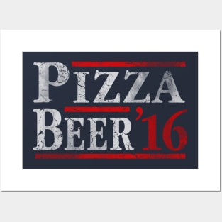 Vote for Pizza and Beer 2016 Election Posters and Art